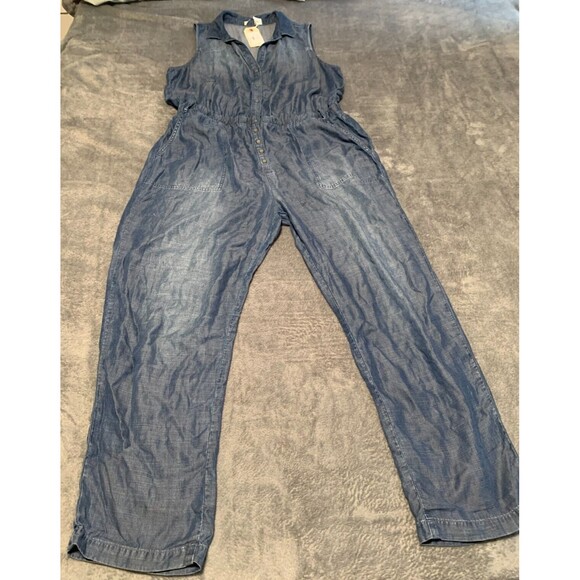 Anthropologie Blue Denim Jumpsuit - Picture 8 of 16